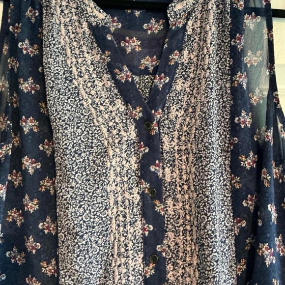 💙 Knox Rose Tie Front XL Blouse - Picture 4 of 6